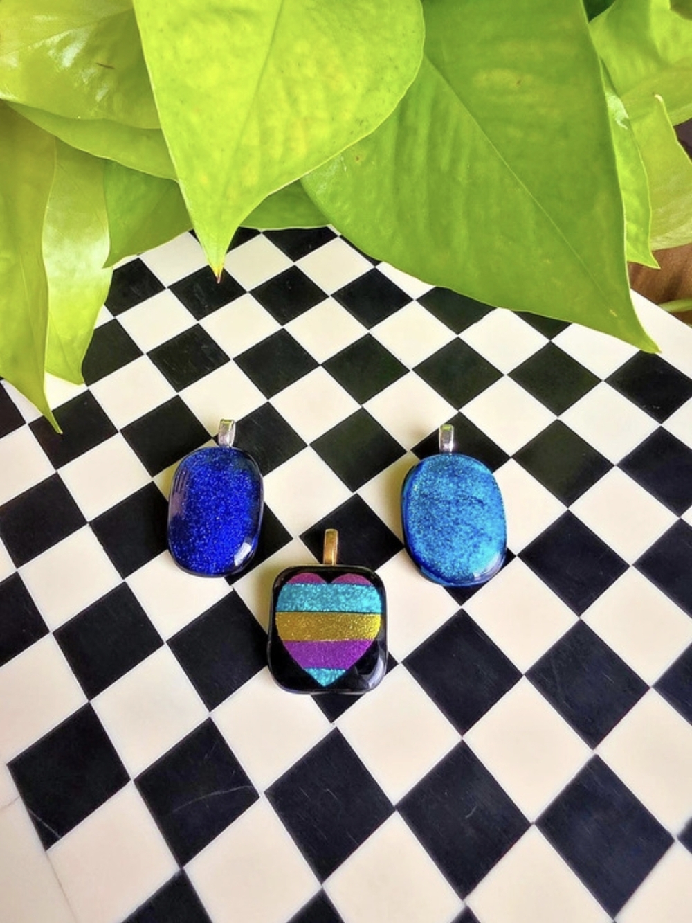 Beautiful Dichroic Glass Pendants
